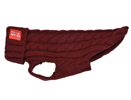 PULL CABLE SWEATER 51 BURGUNDY