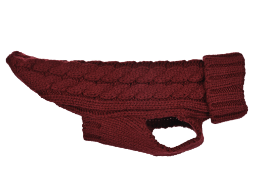 PULL CABLE SWEATER 51 BURGUNDY