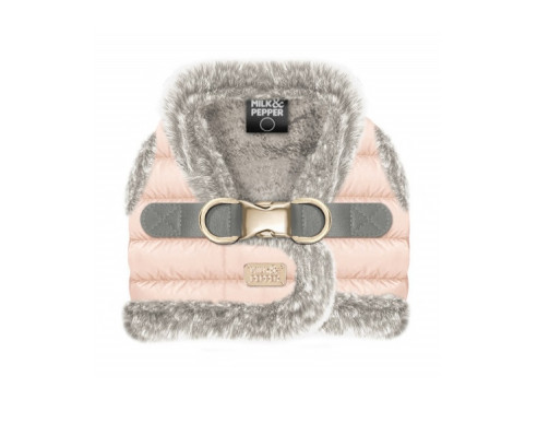 harnais pour chien chaud hiver rose
