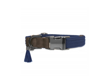 collier pour chien bleu marine