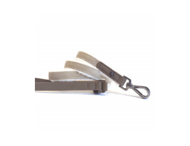 laisse pour chien daim hiver doudoune beige