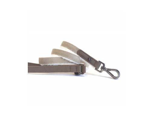 laisse pour chien daim hiver doudoune beige