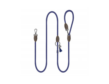 laisse bandoulière pour chien bleu marine ajustable