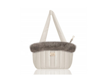 sac de transport pour chien chaud doudoune taupe