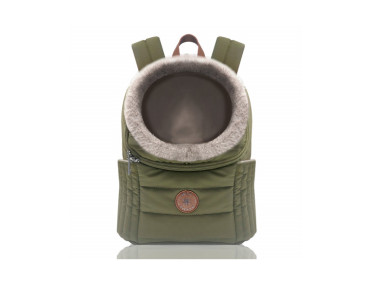sac a dos pour chien transport kaki