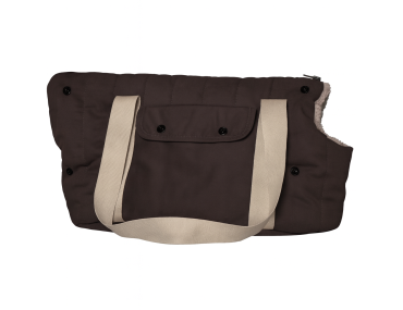 sac de transport marron chien