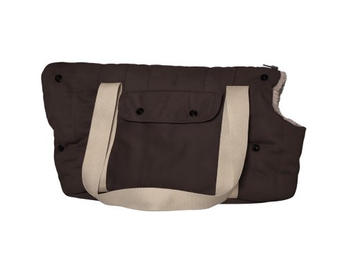 sac de transport marron chien