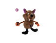 peluche chien Wolf loup halloween  orange marron violet