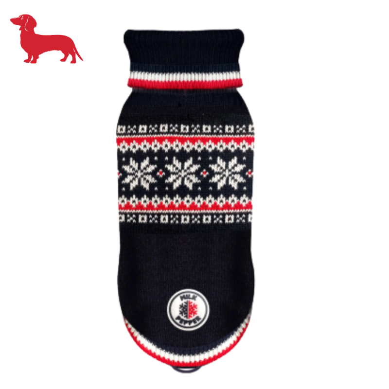 PULL THEO JACQUARD MARINE SPéCIAL TECKEL