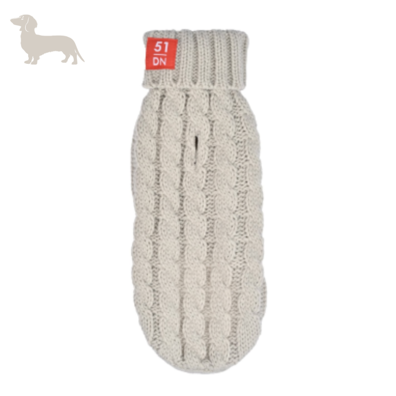 Pull CABLE SWEATER beige spécial Teckel