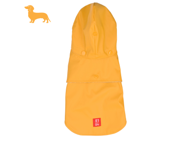 manteau de plus jaune imperméable chien teckel