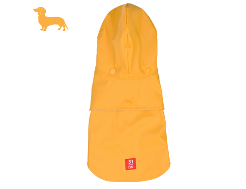 manteau de plus jaune imperméable chien teckel