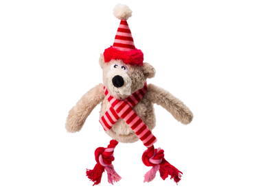 peluche ours polaire jouet noël chien