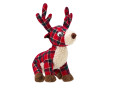 jouet de noël rennes tweed rouge chien
