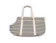 sac de transport ecru/marine chien