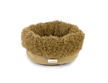 basket chat chien velours frisé ambre