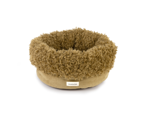 basket chat chien velours frisé ambre
