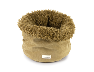 BASKET MOUSTACHES VELOURS/FRISE AMBRE