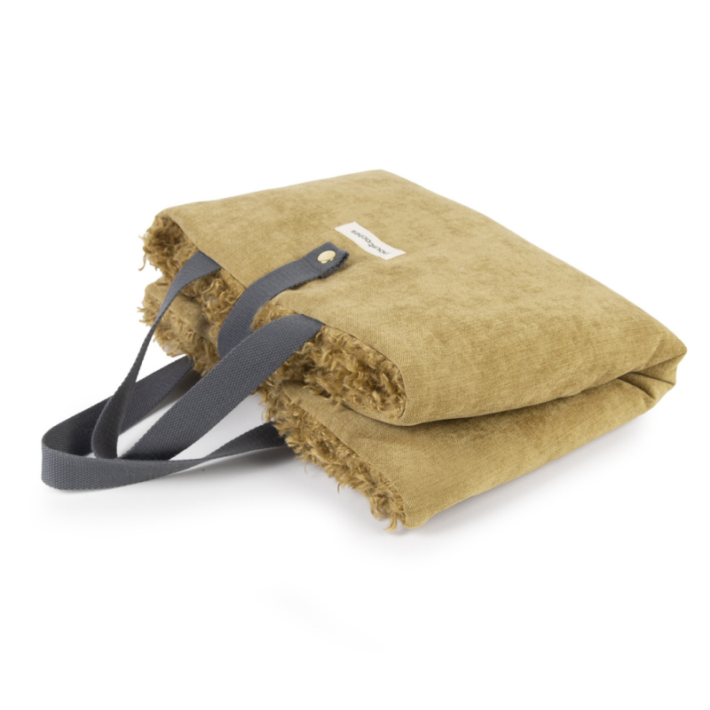 TRAVEL MATE MOUSTACHES VELOURS/FRISE AMBRE