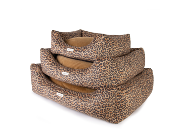 sofa moustaches panthere cognac chien