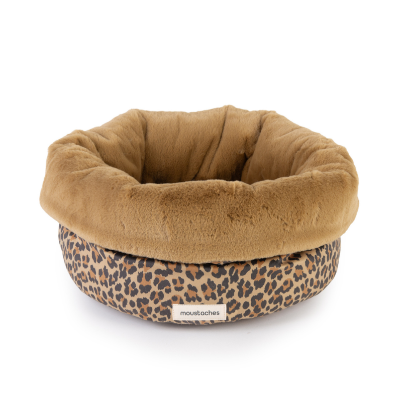 BASKET MOUSTACHES PANTHERE COGNAC
