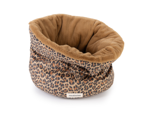 BASKET MOUSTACHES PANTHERE COGNAC