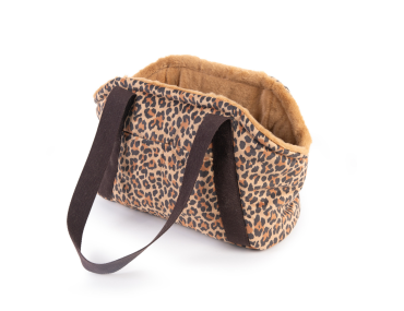 SAC TRANSP MOUSTACHES PANTHERE COGNAC