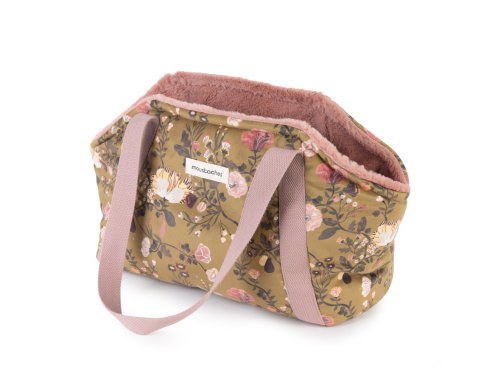 SAC TRANSP MOUSTACHES FLOWER TITI S