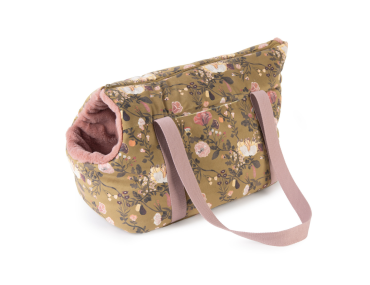 SAC TRANSP MOUSTACHES FLOWER TITI L