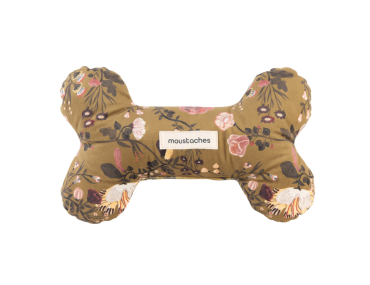 jouet os chien fleurs moustaches collaboration LES CAUSEUSES