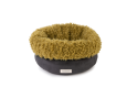 panier chat petit chien collection Moustaches gris foncé noir velours frise graphite