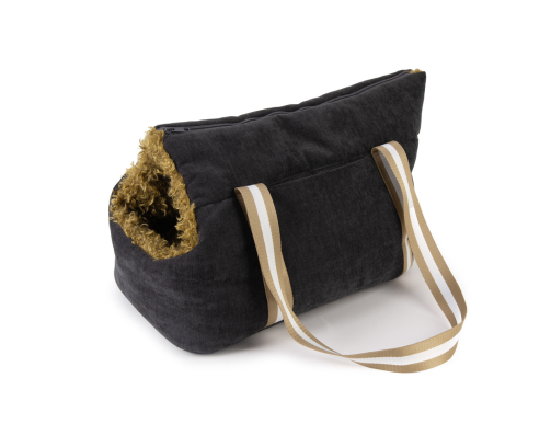 SAC TRANSP MOUSTACHES VELOURS/FRISE GRAPHITE SAC TRANSP MOUSTACHES VELOURS/FRISE GRAPHITE