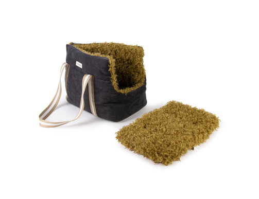 SAC TRANSP MOUSTACHES VELOURS/FRISE GRAPHITE SAC TRANSP MOUSTACHES VELOURS/FRISE GRAPHITE
