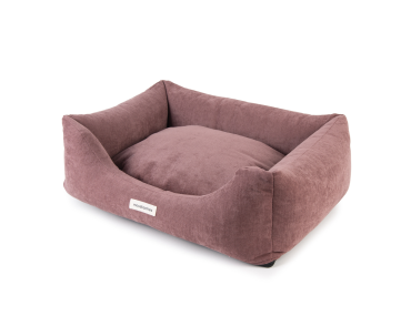 SOFA MOUSTACHES VELOURS/FRISE BORDEAUX
