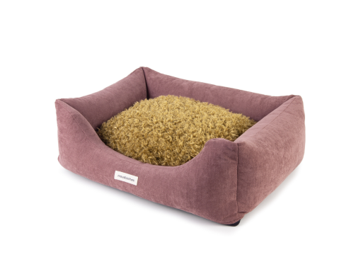 SOFA MOUSTACHES VELOURS/FRISÉ BORDEAUX