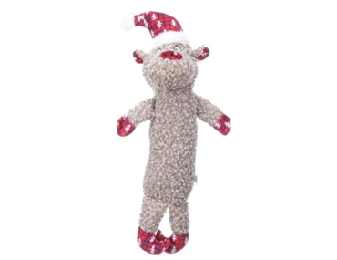 jouet de noel chien caribou brun