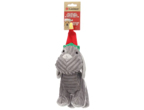 PELUCHE AVIANA CHIEN GRIS -NOEL