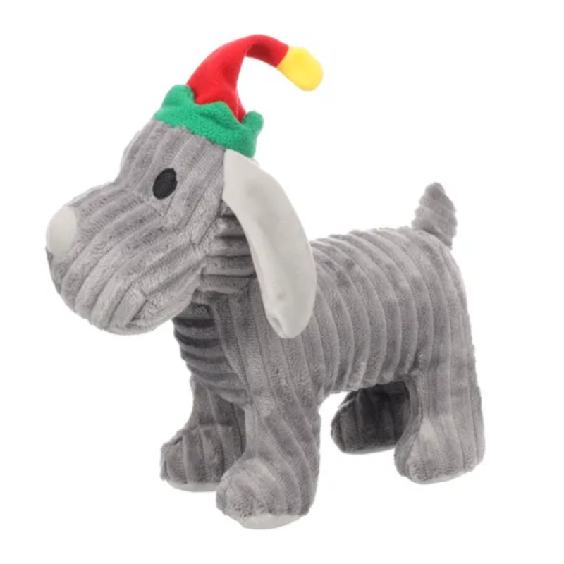 PELUCHE AVIANA CHIEN GRIS -NOEL