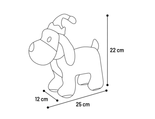 PELUCHE AVIANA CHIEN GRIS -NOEL