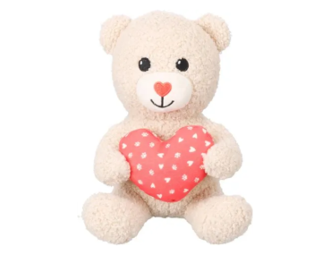 peluche saint Valentin rose jouet chien