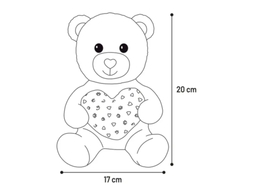 PELUCHE LIEF OURS BEIGE AVEC COEUR 20CM
