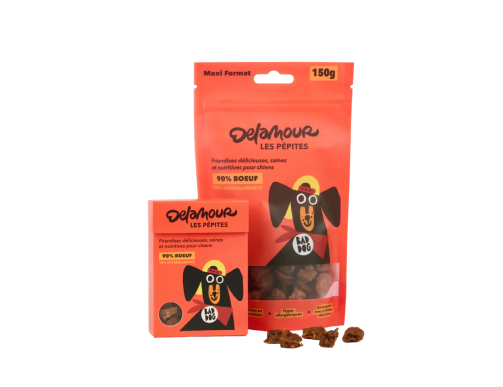 RECHARGE PEPITES DELAMOUR BOEUF-FRAMBOISE-EPINARD 150GR