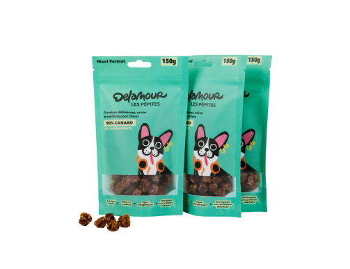 RECHARGE PEPITES DELAMOUR CANARD-ABRICOT-ALGUES 150GR