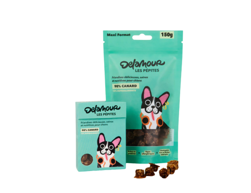 RECHARGE PEPITES DELAMOUR CANARD-ABRICOT-ALGUES 150GR