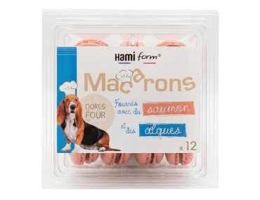 macaron friandise pour chien saumon algues