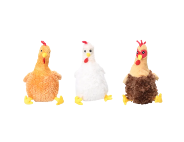 peluche chien poules