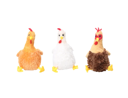 peluche chien poules