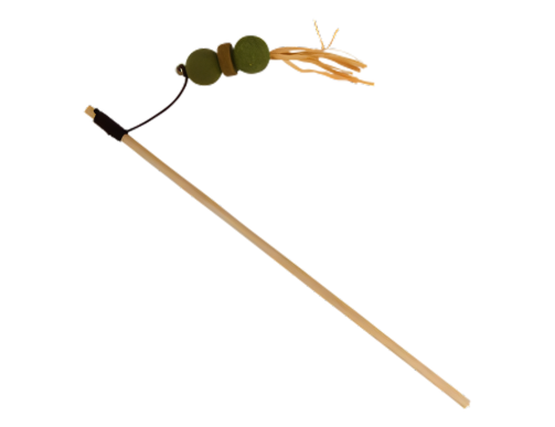 canne a pêche pour chat boule plumes