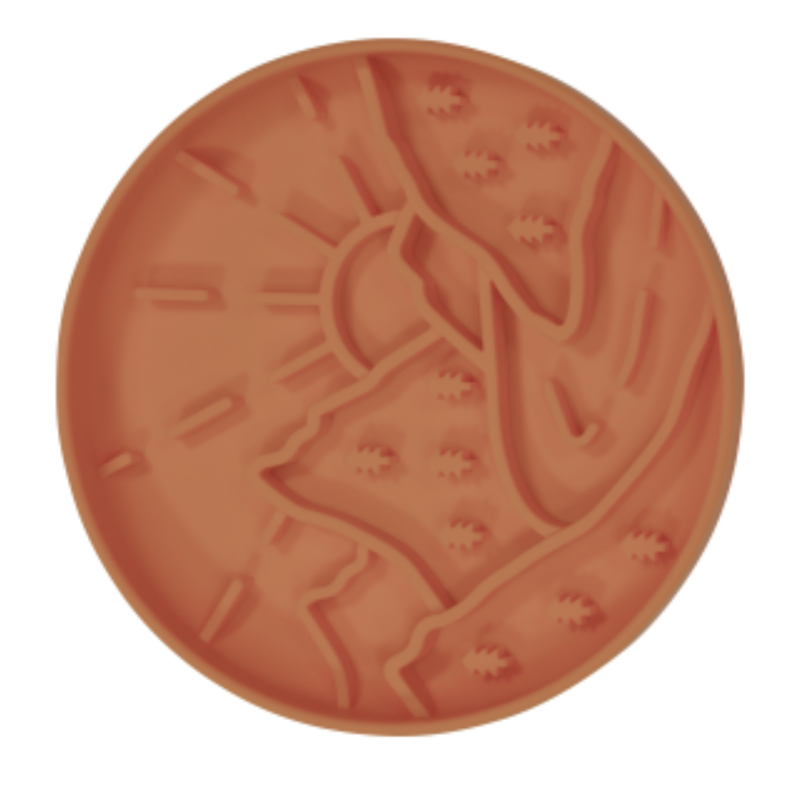 SLOW FEEDER MONTAGNE SILICONE ORANGE 20CM
