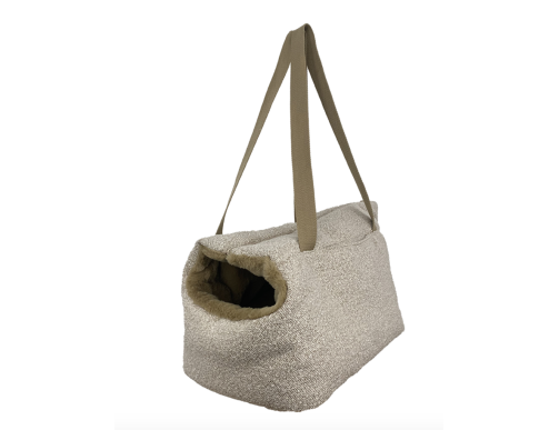 Sac Transport Moustaches Bouclette Beige GRAND